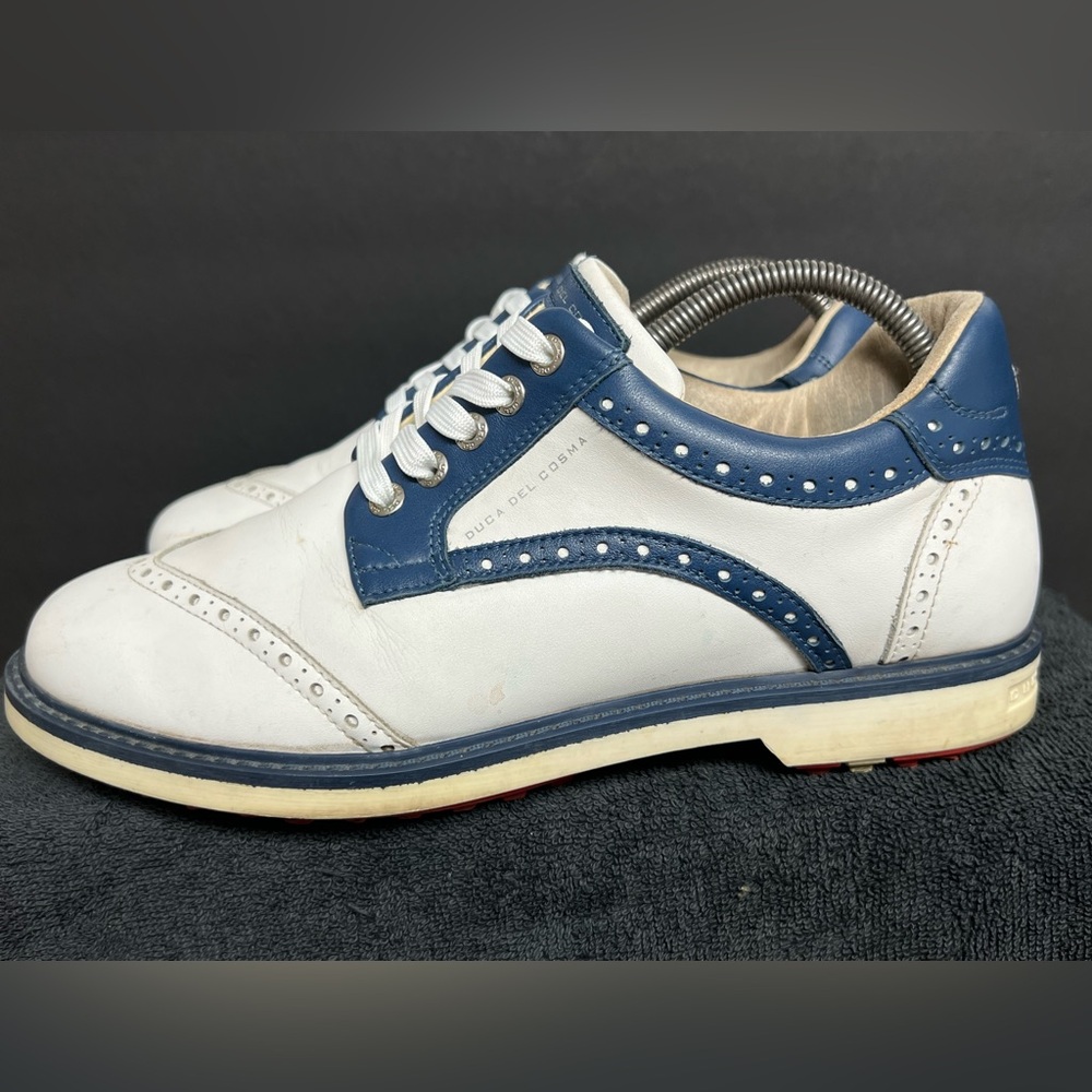 Duca Del Cosma Barasso Men’s Golf Shoes White/Navy UK 7 US SZ 7.5-8